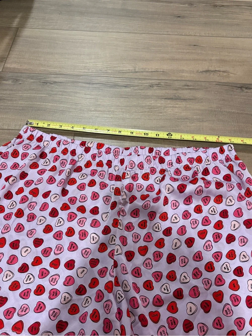 Adore Me Sammi Candy Heart Print Pajama Set Pink size XL